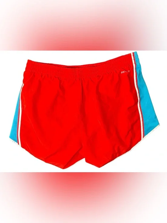 Nike Dri Fit Running Shorts Women’s Medium Red Blue Athletic Workout - Picture 4 of 5